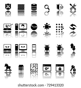 Cyber security icon set