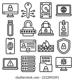 Cyber Security Icon Set Design