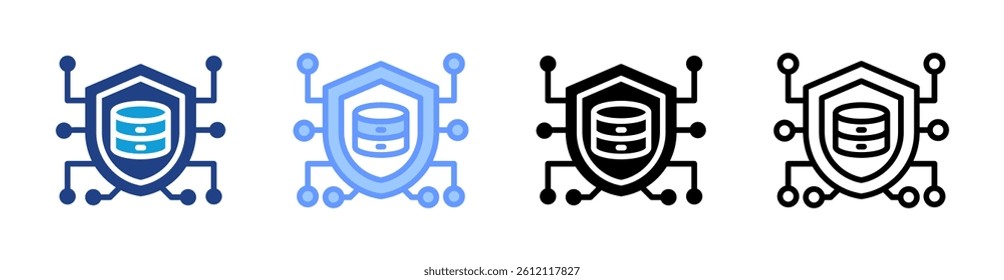 Cyber Security icon set multiple style collection