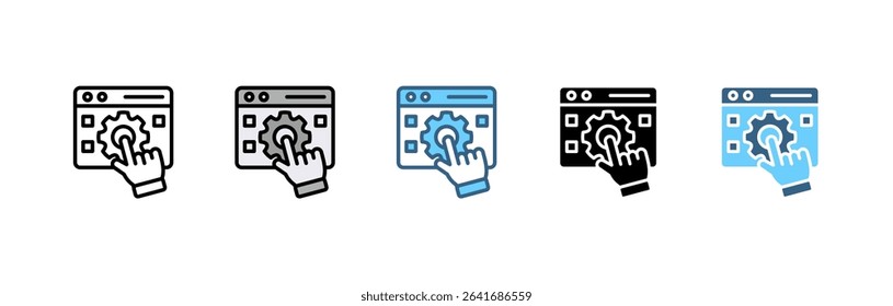 CYBER SECURITY  icon set with various styles and colors of application, information, network, operational, encryption, access control, end-user education and disaster recovery