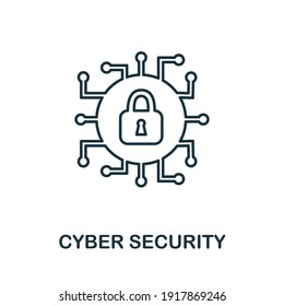 Cyber Security icon. Simple element from internet security collection. Creative Cyber Security icon for web design, templates, infographics and more