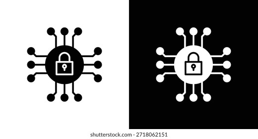 Icono de seguridad cibernética. Pictograma simple de alta calidad. Estilo sólido moderno