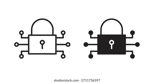 Icono de seguridad cibernética en formato de Vector moderno simple. Paquete de iconos EPS