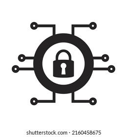 Cyber security icon stock vector for graphic design, logo, web site, social media, mobile app, ui illustration 