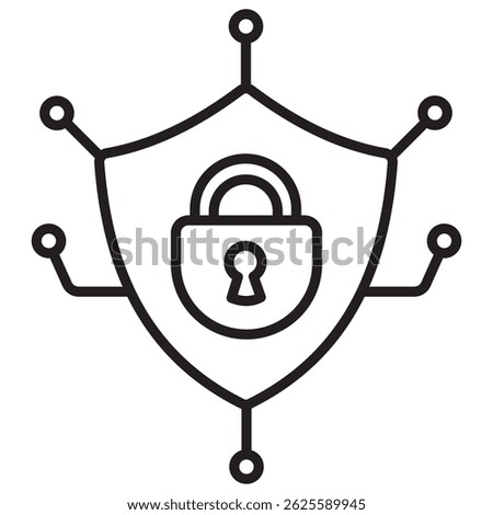 Cyber Security icon, Strengthening Cybersecurity Protecting Data in the Digital Age, Cyber Threats and Defense Strategies Safeguarding Your Systems, vector
