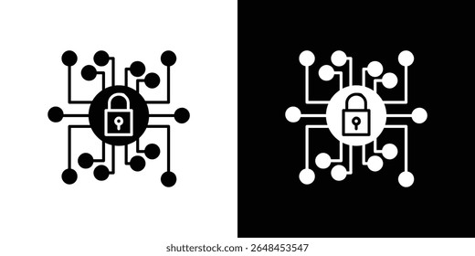 Cyber security icon symbol collection. Flat vector stock illustration.