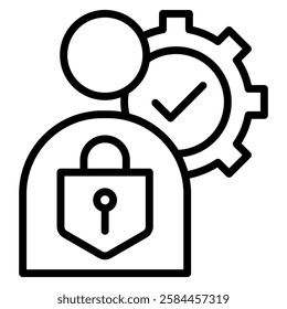 Cyber Security Icon Symbol Element For Design