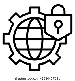 Cyber Security Icon Symbol Element For Design