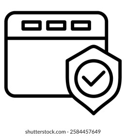 Cyber Security Icon Symbol Element For Design