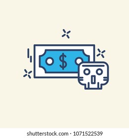 Cyber security icon with unique style vector