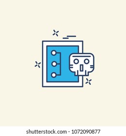 Cyber security icon with unique style vector