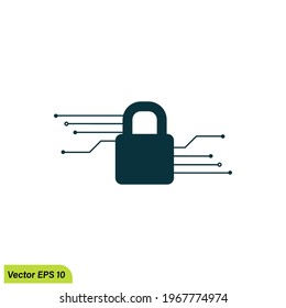 cyber security icon vector illustration simple design element
