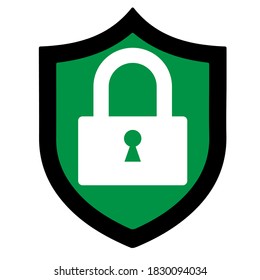
Cyber Security Icon in vector, cyber security shell protected symbol.Internet security isolated 