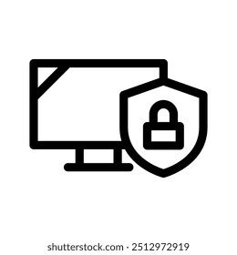 Cyber Security Icon Vector Symbol Design Illustration