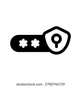 Ilustración de diseño de símbolo de Vector de ícono de seguridad cibernética