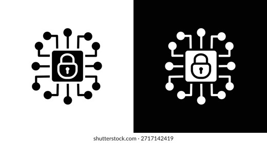 Icono de seguridad cibernética Vector, símbolo, ilustraciones de logotipo