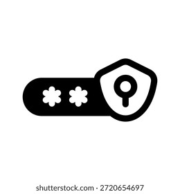 Ilustración de diseño de símbolo de Vector de ícono de seguridad cibernética