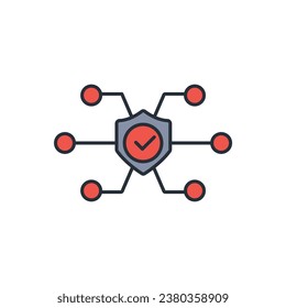 cyber security icon. vector.Editable stroke.linear style sign for use web design,logo.Symbol illustration.