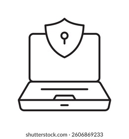 cyber security icon with white background vector stock illustration