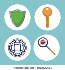 Cyber security icons