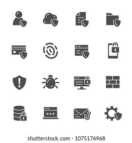 Cyber security icons