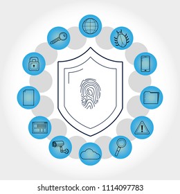 Cyber security icons