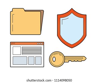 Cyber security icons