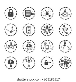 Cyber security icons