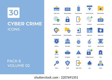 Cyber Security icons collection. Set vector line with elements for mobile concepts and web apps. Collection modern icons.