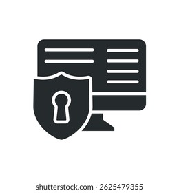 cyber security icons isolated on White Background. Flat style design