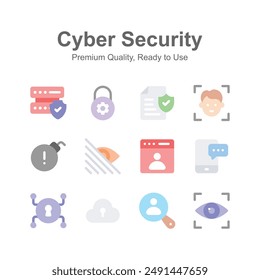 Cyber security icons, premium quality and ready to use