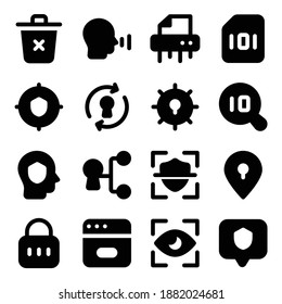 
Cyber Security Icons Set In Filled Style 