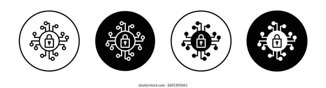 Cyber security icons vectors graphics collection