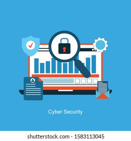 CYBER SECURITY INFO GRAPHIC CONCEPT