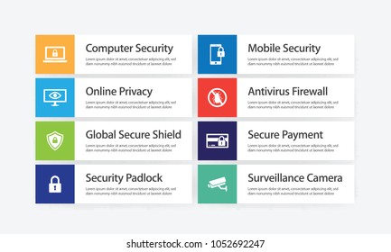 Cyber Security Infographic Icon Set