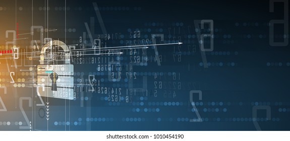 Cyber security and information or network protection. Future cyber technology web services for business and internet project