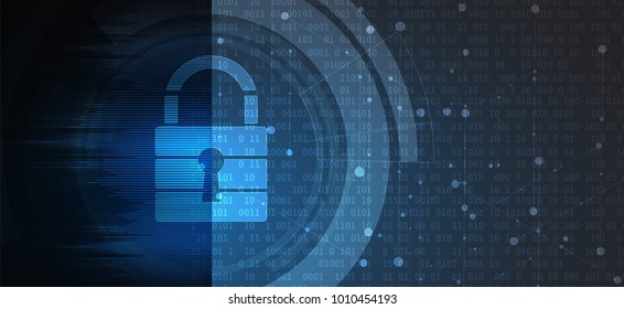 Cyber security and information or network protection. Future cyber technology web services for business and internet project