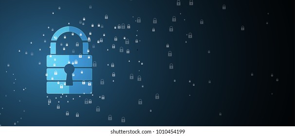 Cyber security and information or network protection. Future cyber technology web services for business and internet project