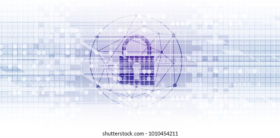 Cyber security and information or network protection. Future cyber technology web services for business and internet project