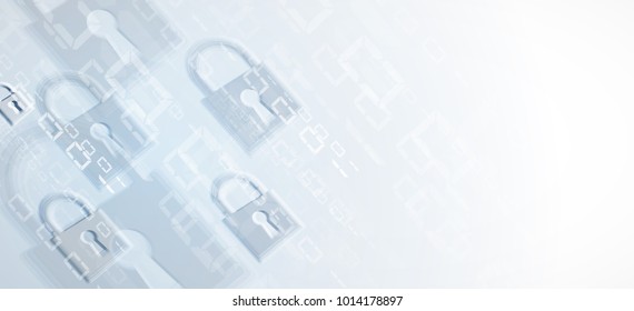Cyber security and information or network protection. Future technology web services for business and internet project