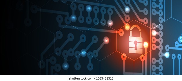 Cyber security and information or network protection. Future cyber technology web services for business and internet project