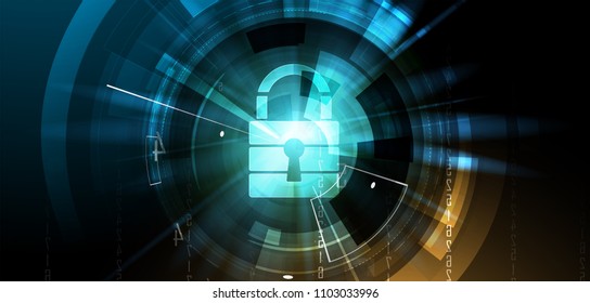 Cyber security and information or network protection. Future cyber technology web services for business and internet project