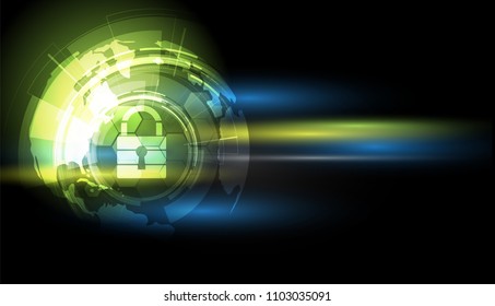 Cyber security and information or network protection. Future cyber technology web services for business and internet project