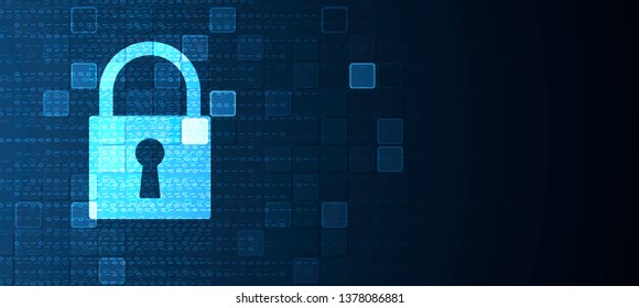 Cyber security and information or network protection. Future cyber technology web services for business and internet project