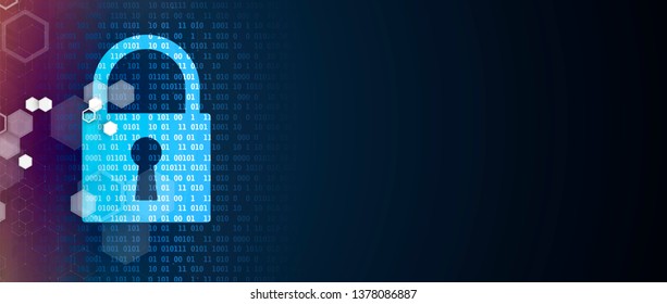 Cyber security and information or network protection. Future cyber technology web services for business and internet project