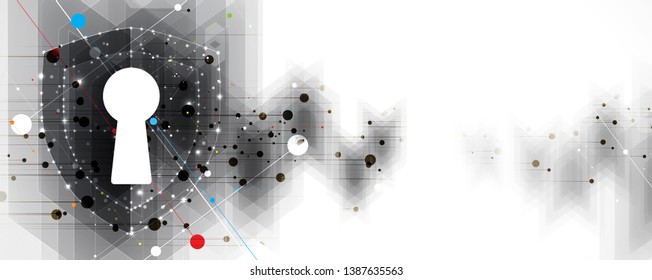 Cyber security and information or network protection. Future cyber technology web services for business and internet project