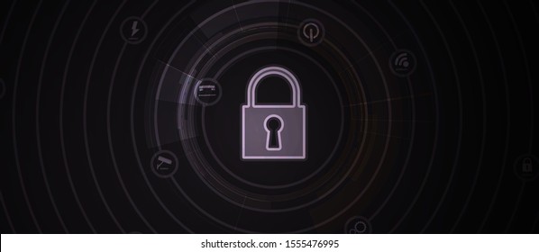 Cyber security and information or network protection. Future cyber technology web services for business and internet project