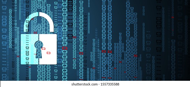 Cyber security and information or network protection. Future cyber technology web services for business and internet project