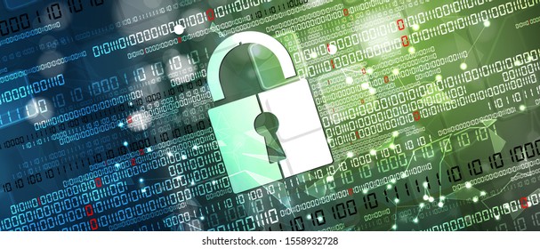 Cyber security and information or network protection. Future cyber technology web services for business and internet project