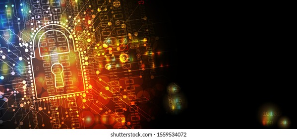 Cyber security and information or network protection. Future cyber technology web services for business and internet project